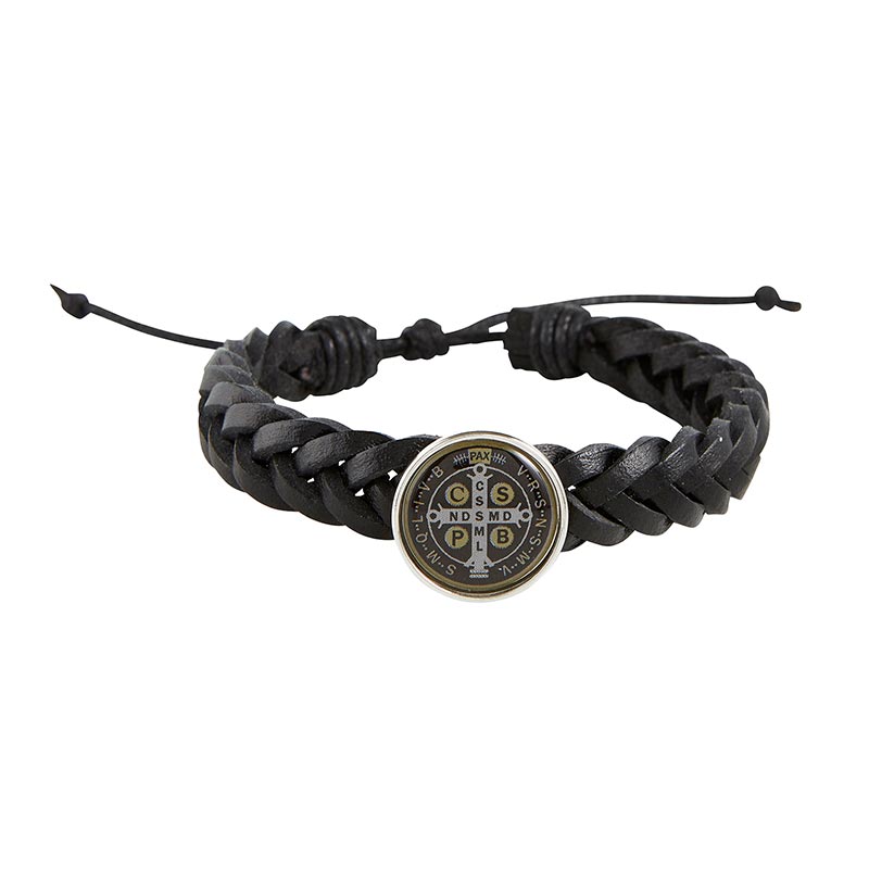Devotional Snap Leather Bracelet