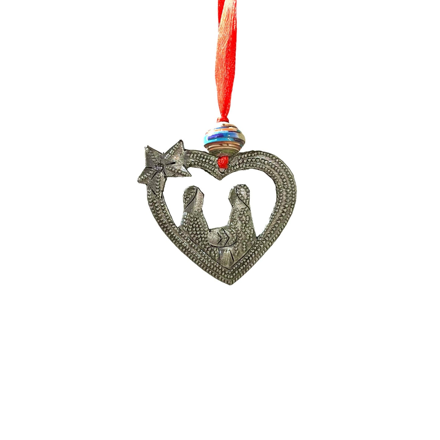 Nativity Heart Ornament