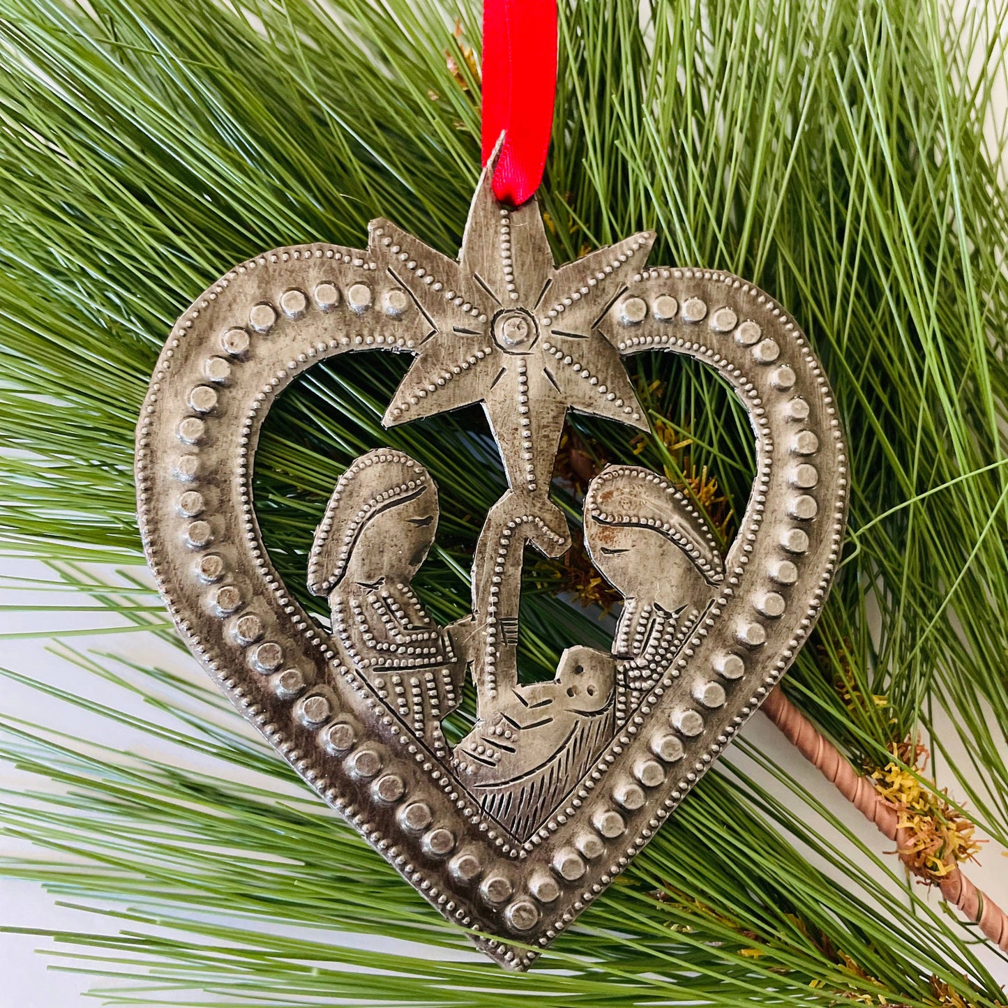 Nativity Heart Ornament