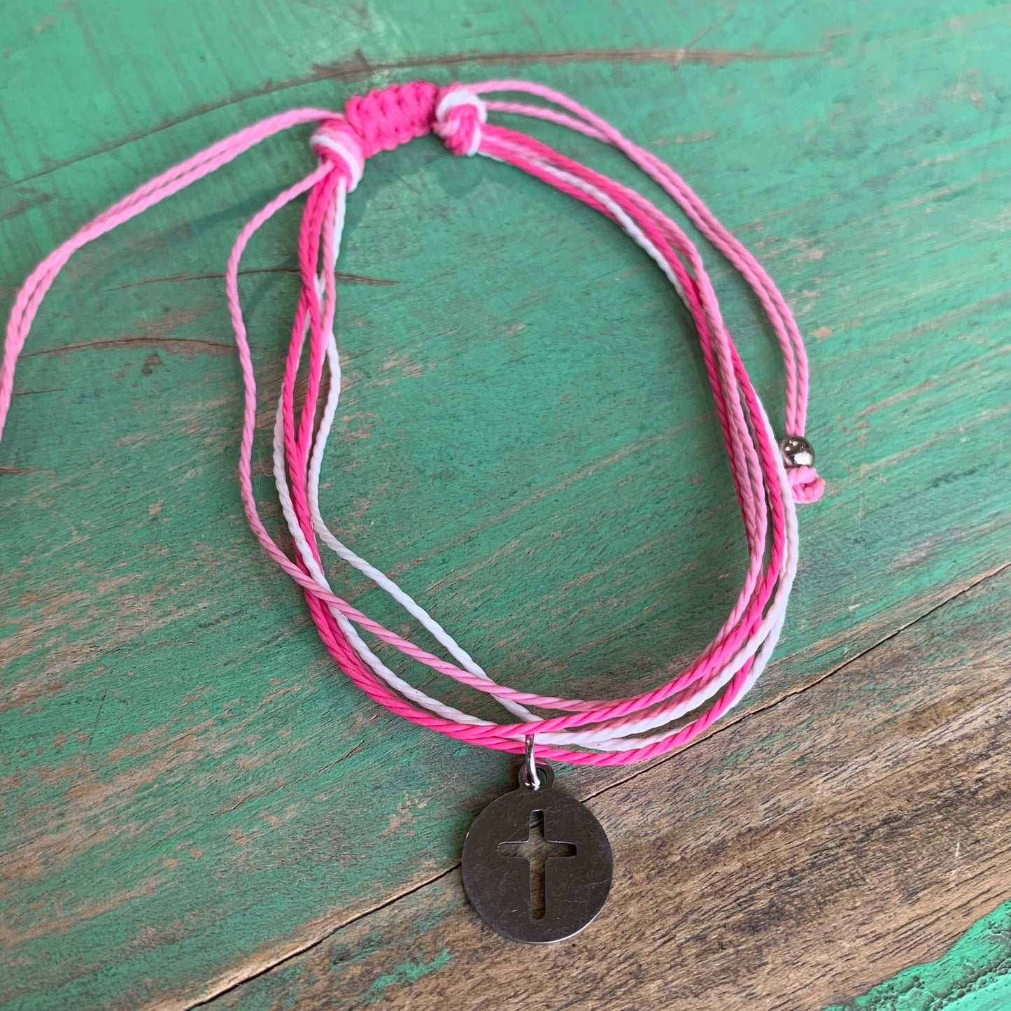 Six Cord Cross Bracelet