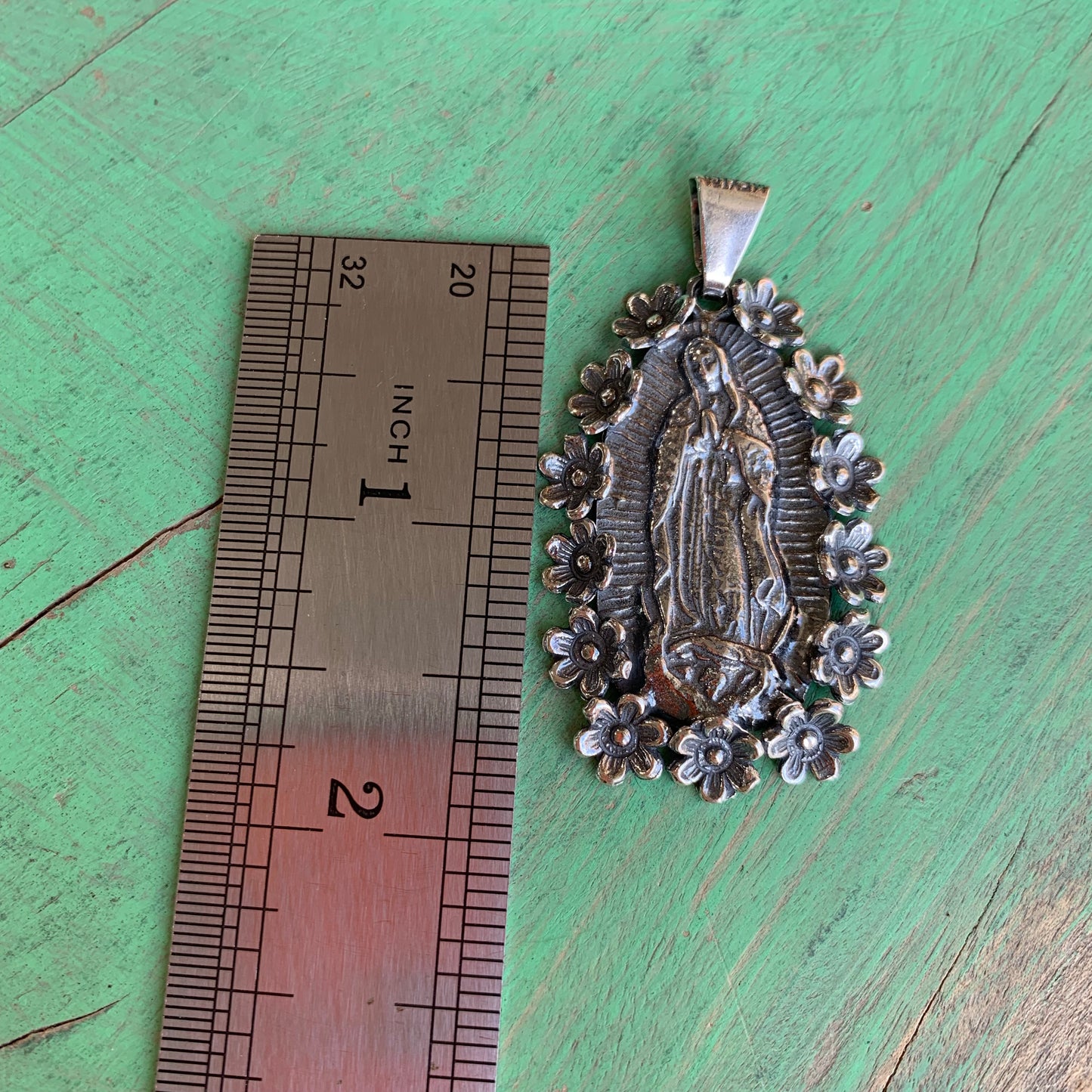 Floral OLG Sterling Silver Pendant