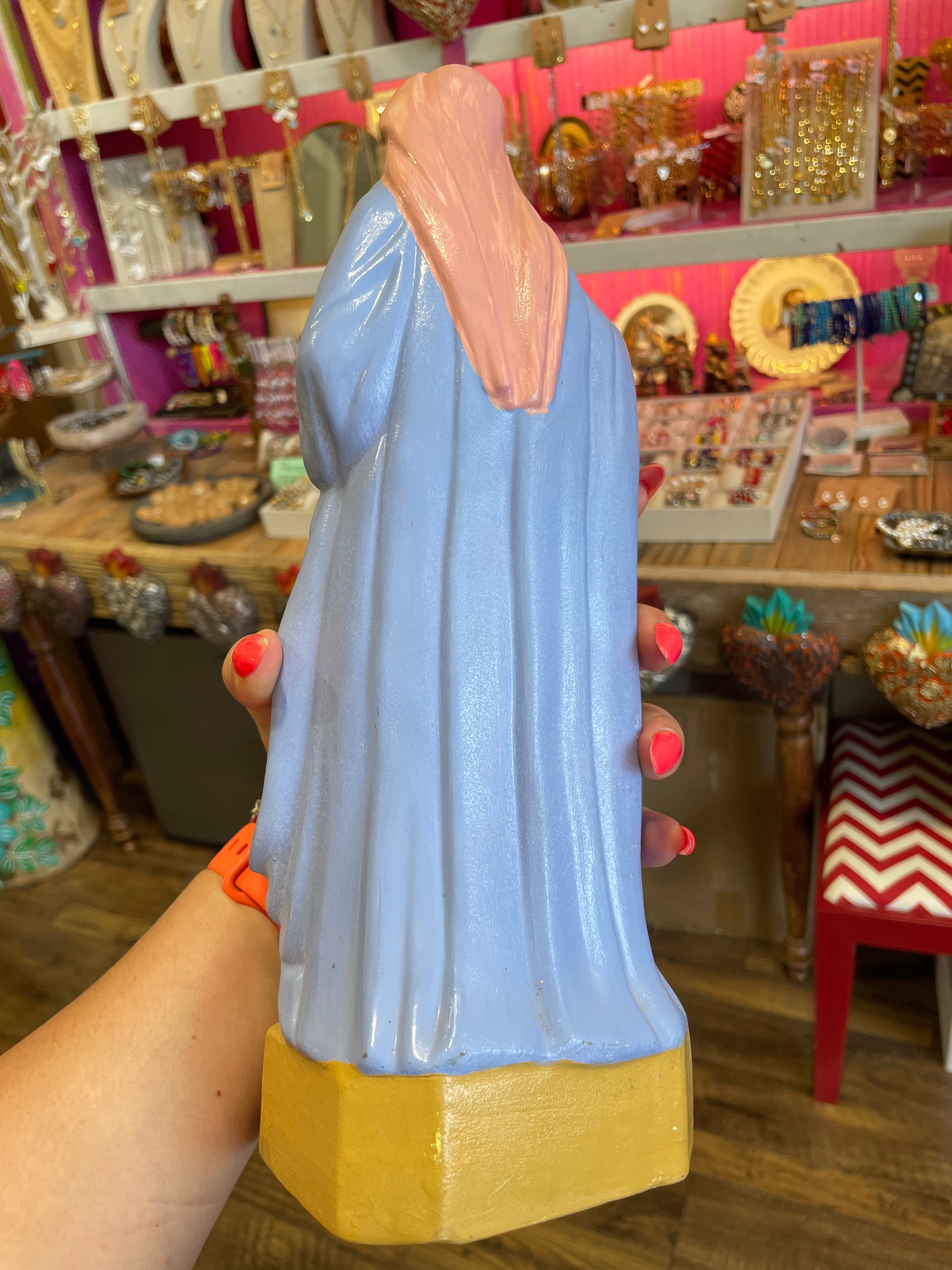 Ceramic Madonna and Child Statue