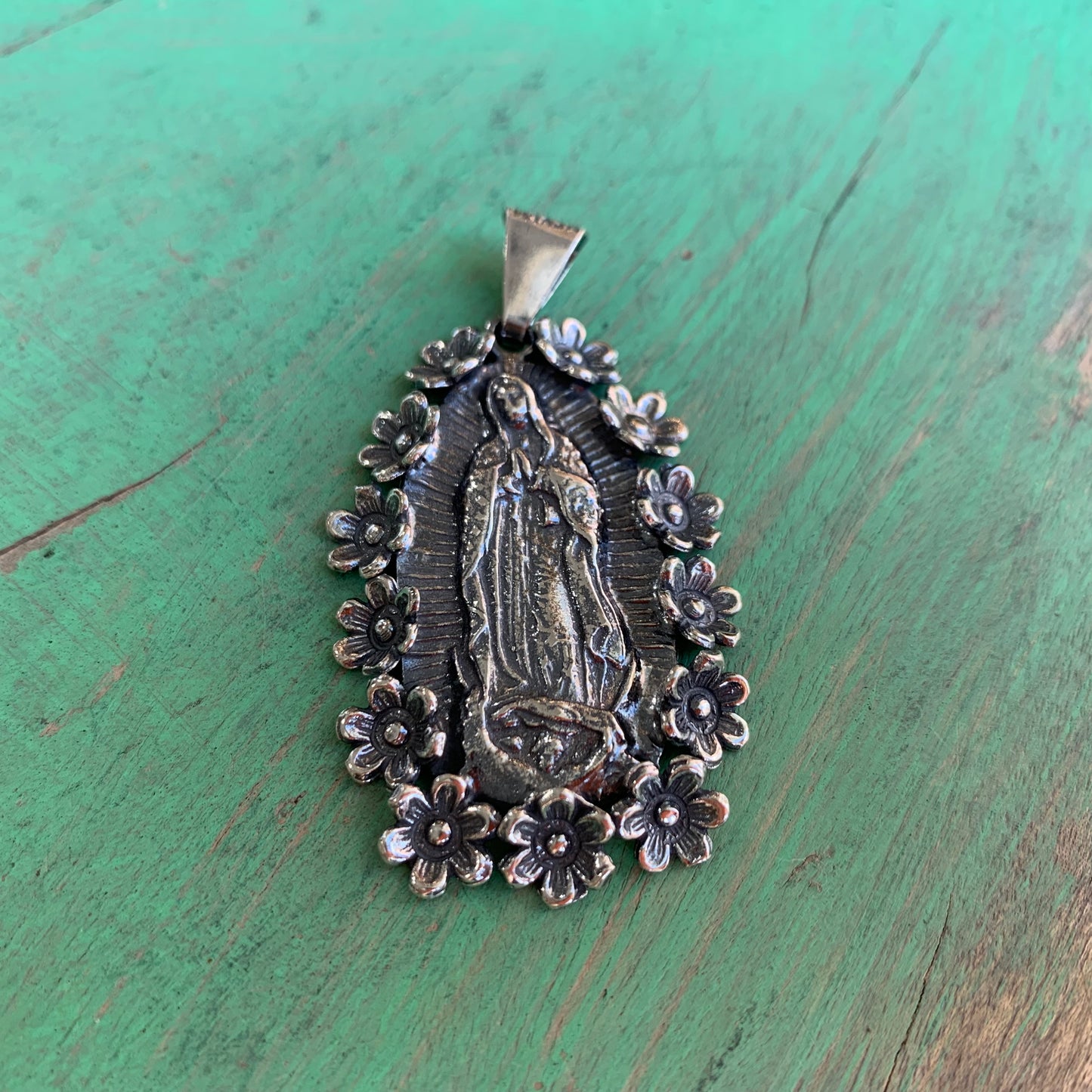 Floral OLG Sterling Silver Pendant