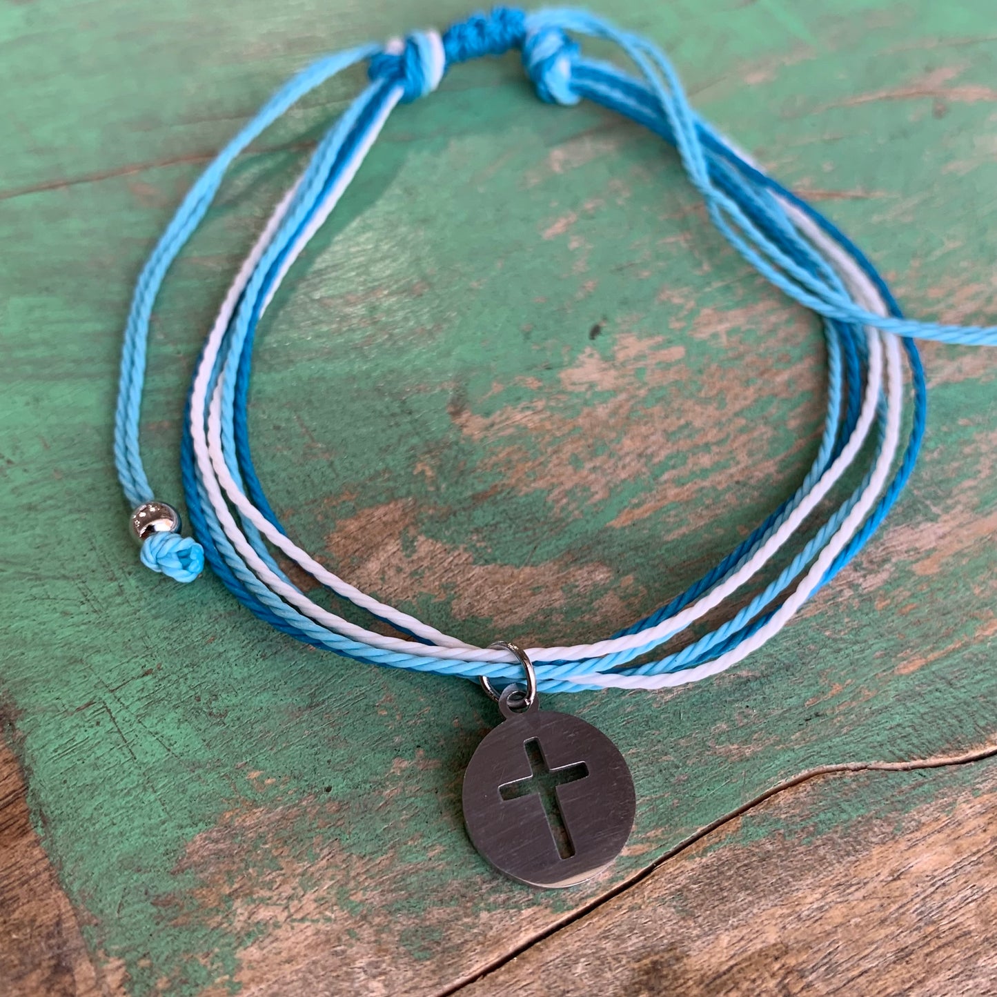 Six Cord Cross Bracelet