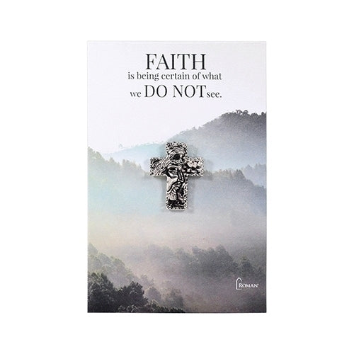 Face of Jesus Cross Pin