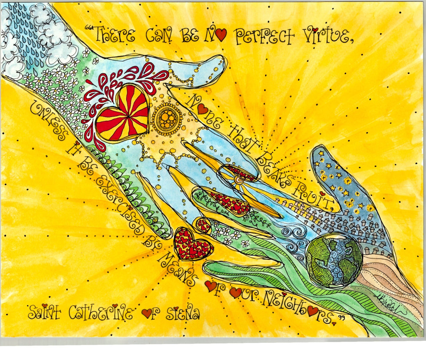 St Catherine of Siena Quote Artwork