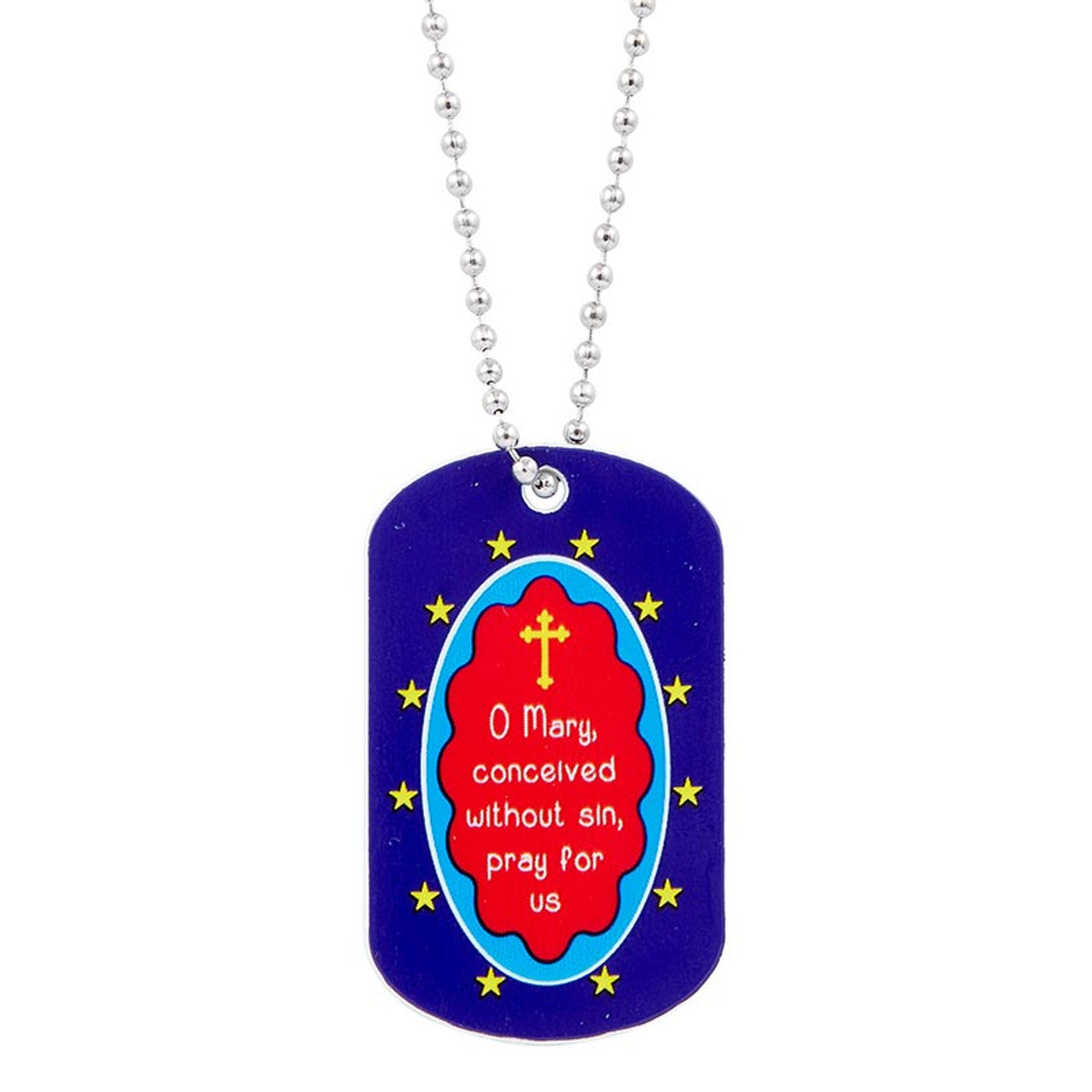 Miraculous Medal Name Tag