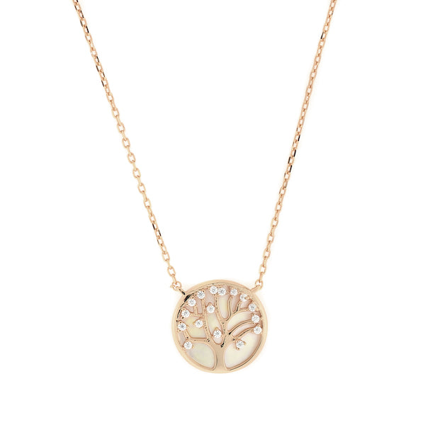 Sterling Silver Pearl Tree of Life Necklace