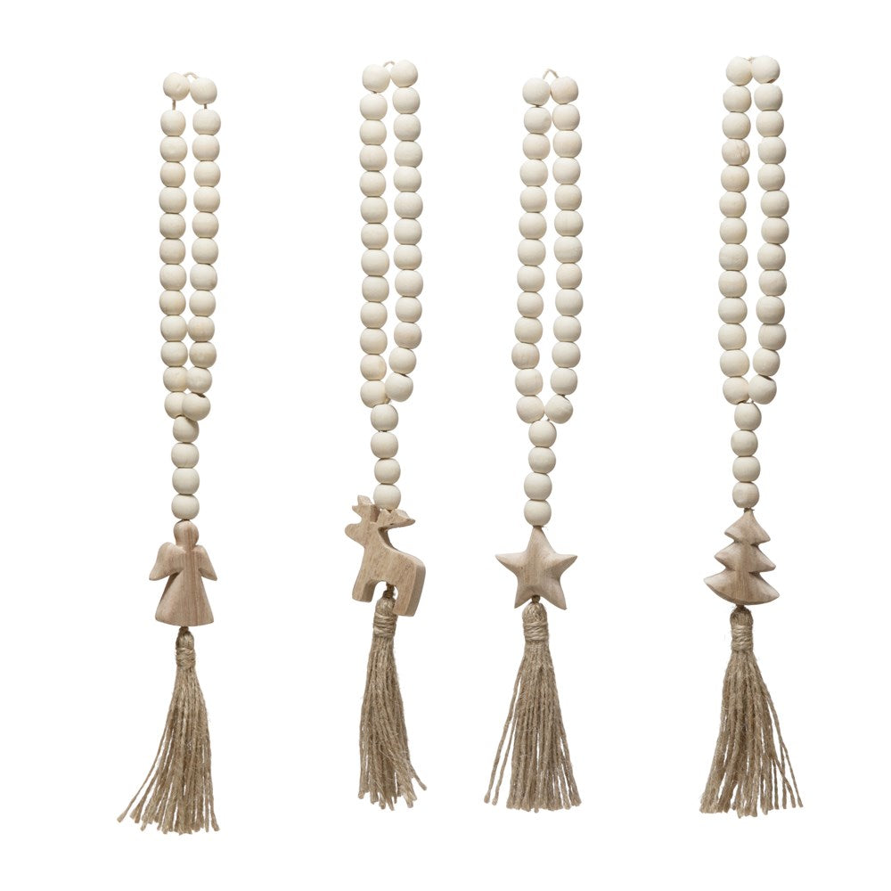 Seasonal Wood Bead Tassel