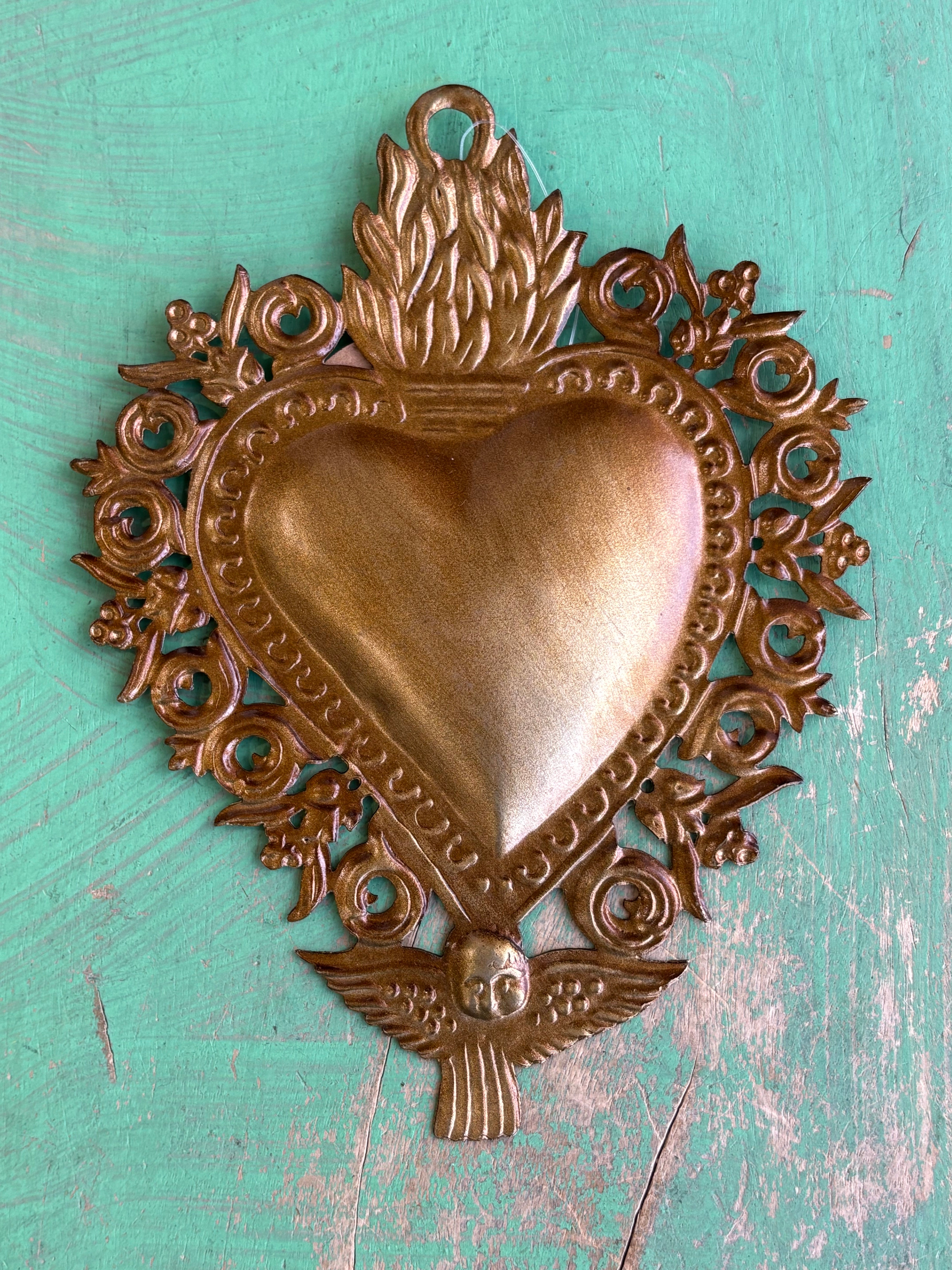 【美品】888Ｈｚ Jesus Christ ゴールド マドモアゼル・愛 巾着付 Vintage Christmas Card Colored Pencil Mother Mary Holding