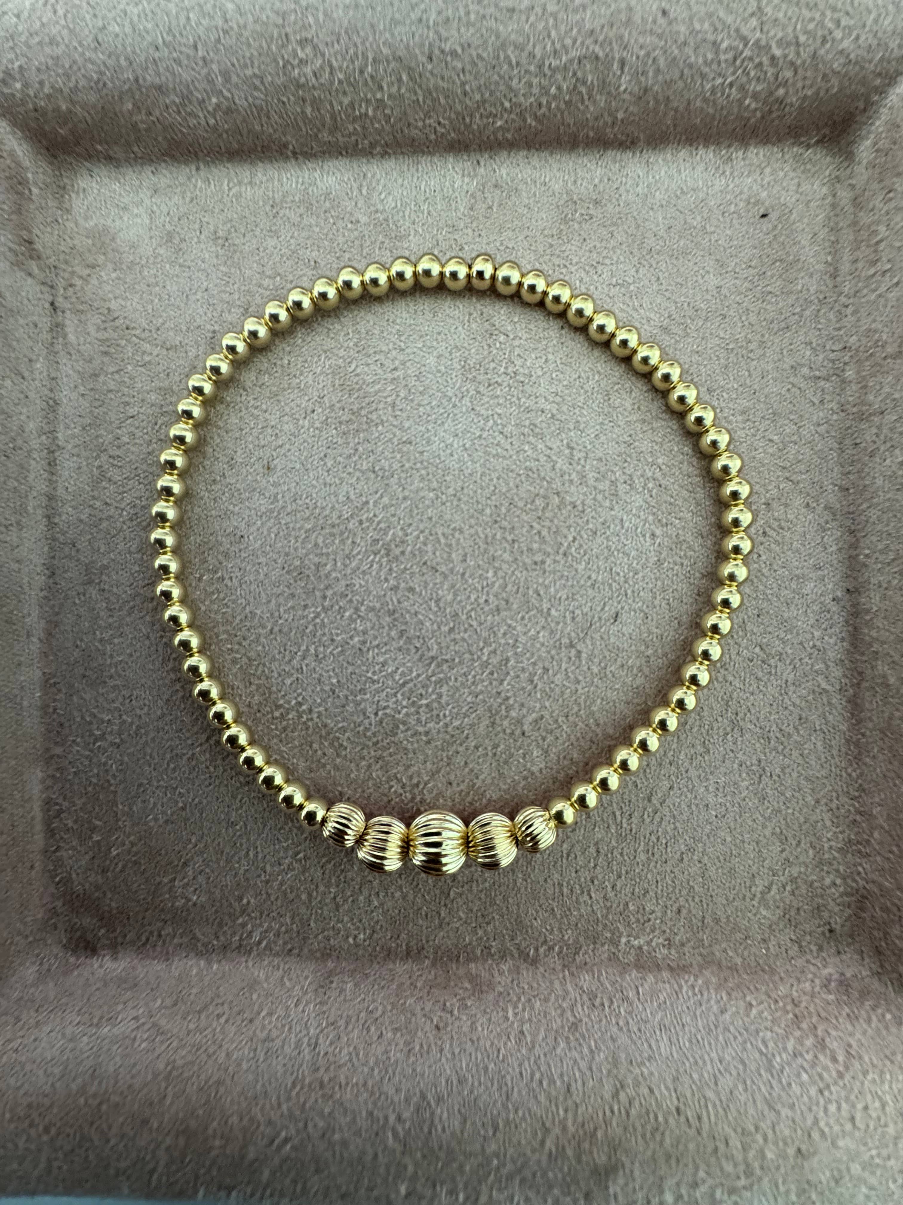 VICTORIA | Stretchy Anti-Tarnish 14K Gold Filled Bracelet