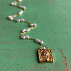Gold OLG Pearl Chain Necklace