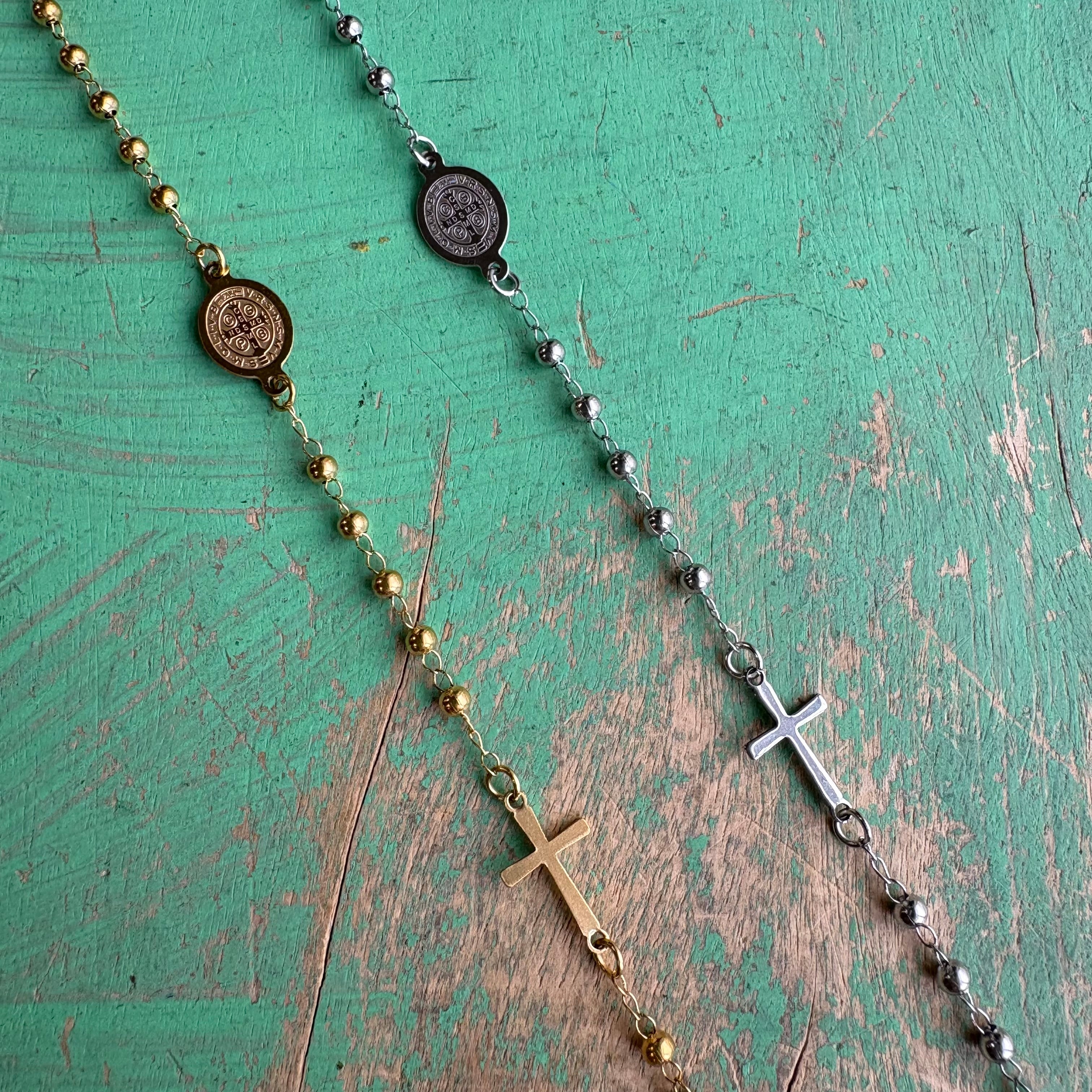 Stainless Steel One Decade Rosary Bracelet