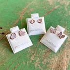 Sterling Silver Rose Gold Stud Earrings