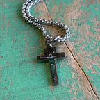 Small Cutout Crucifix Necklace