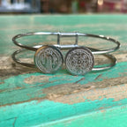 Stainless Steel St Benedict Bangle Bracelet