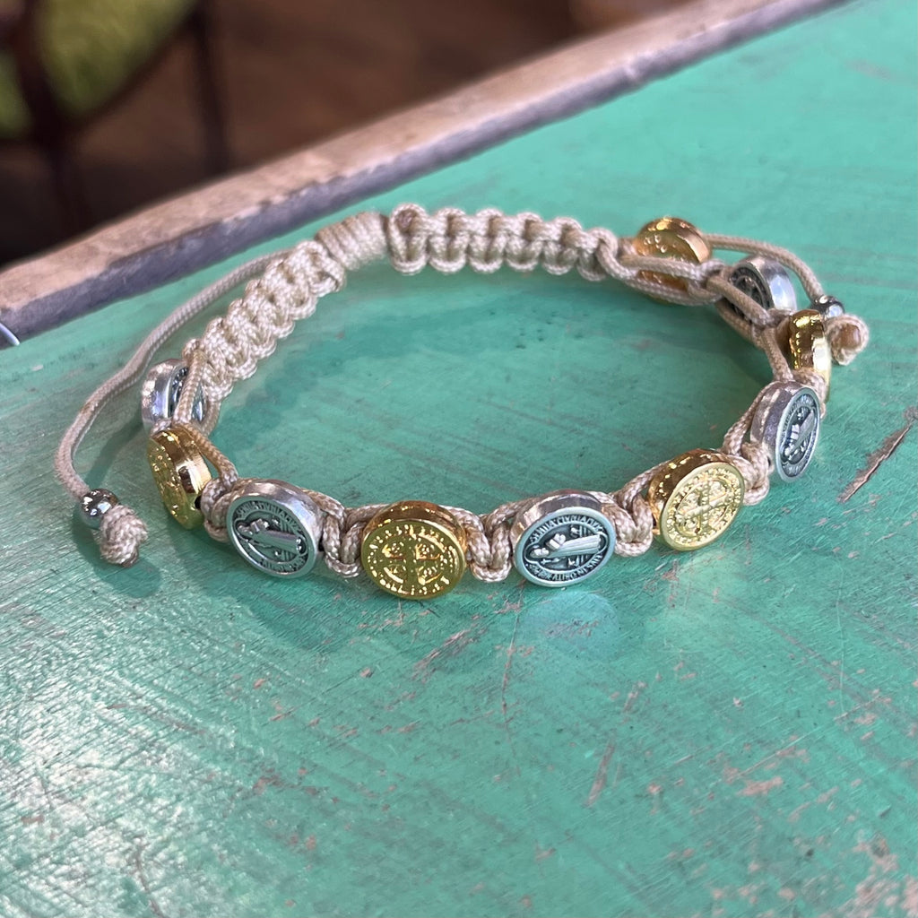 Two Toned St Benedict Protection Bracelet