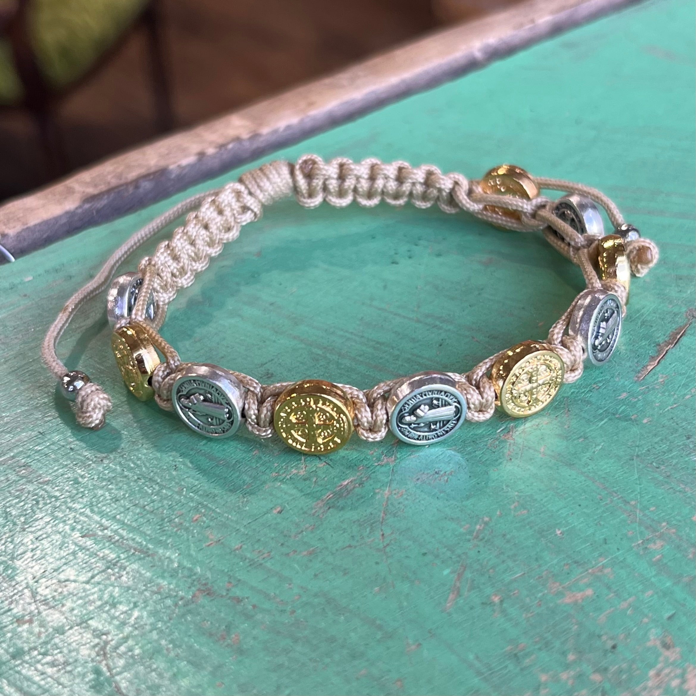 Two Toned St Benedict Protection Bracelet