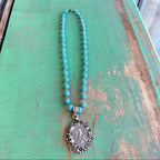St Therese Turquoise Necklace Or Earrings