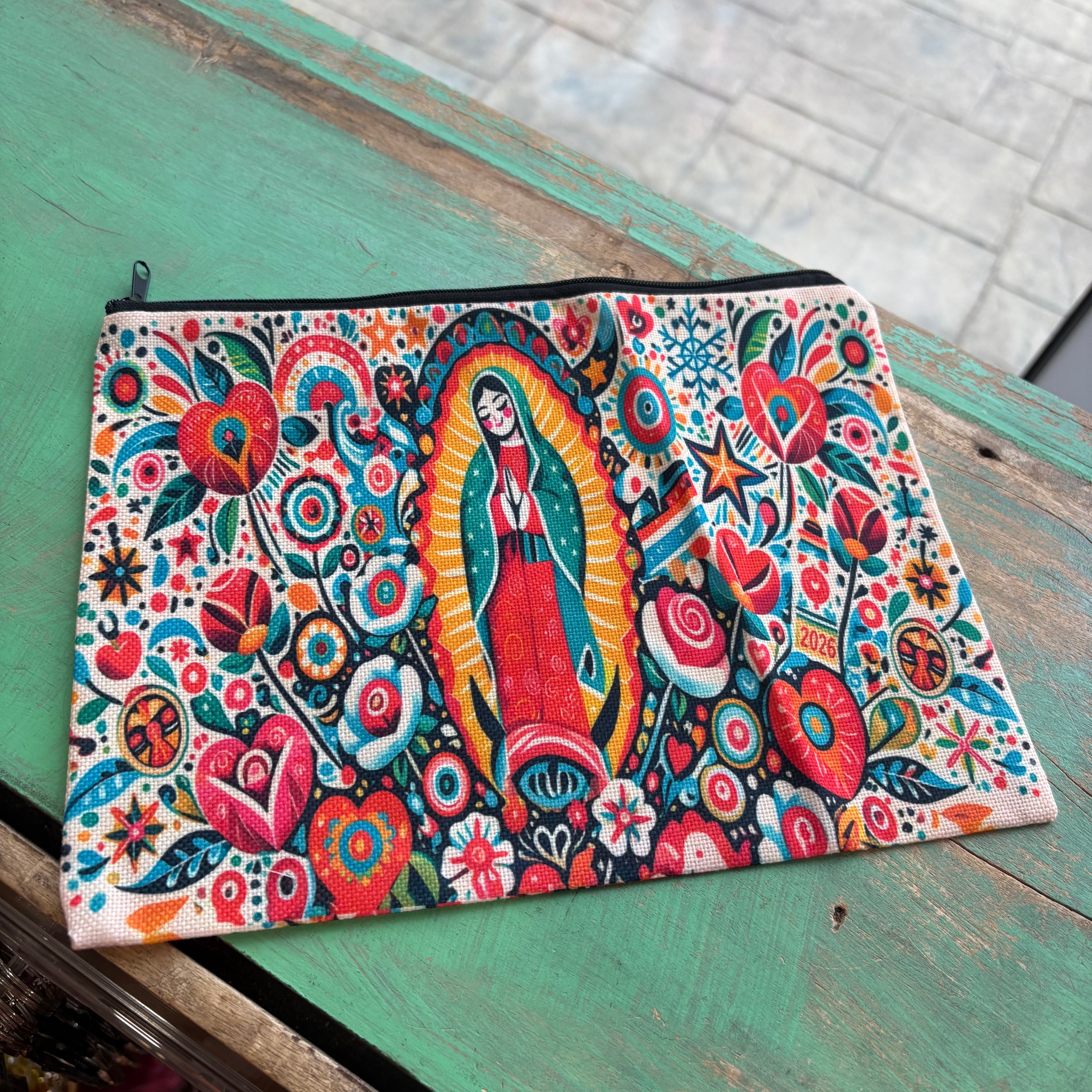 Our Lady of Guadalupe Fiesta Zipper Bag