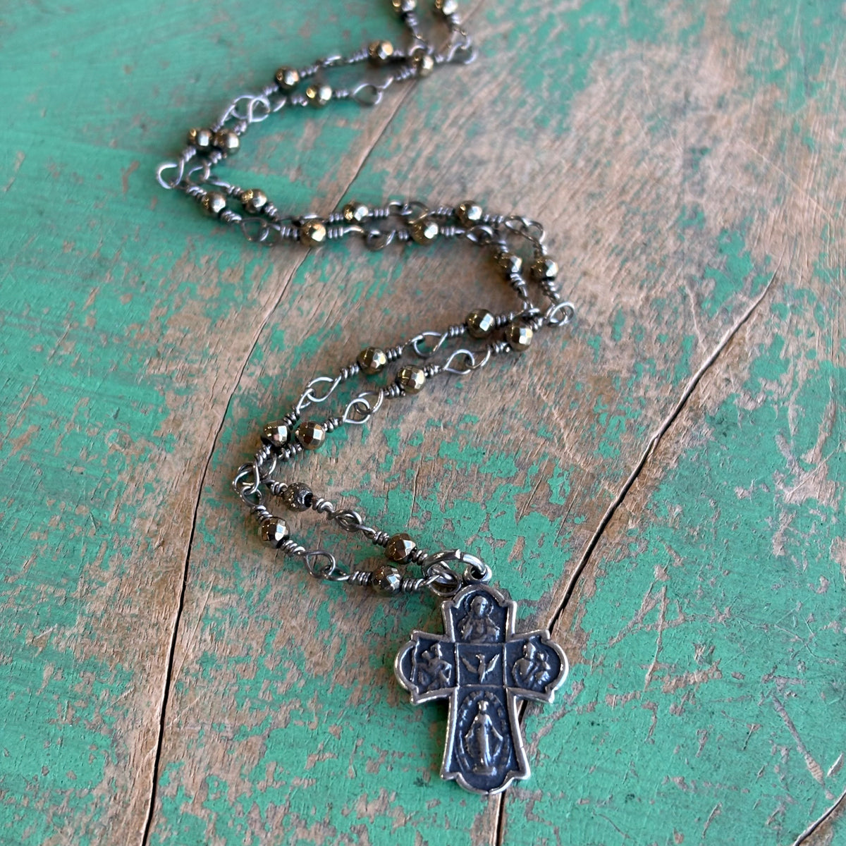 5 Way Cross Necklace and Earrings