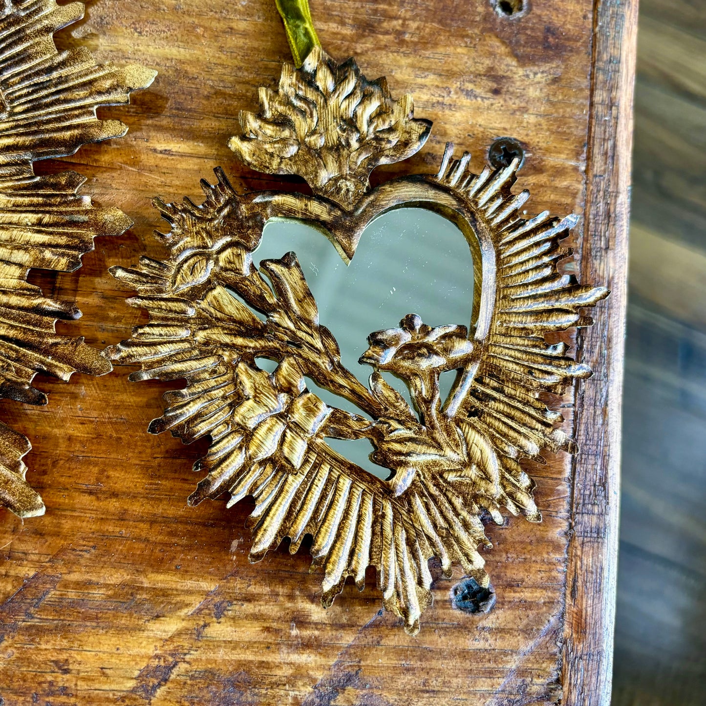 Tin Chaste Heart of St Joseph Mirror