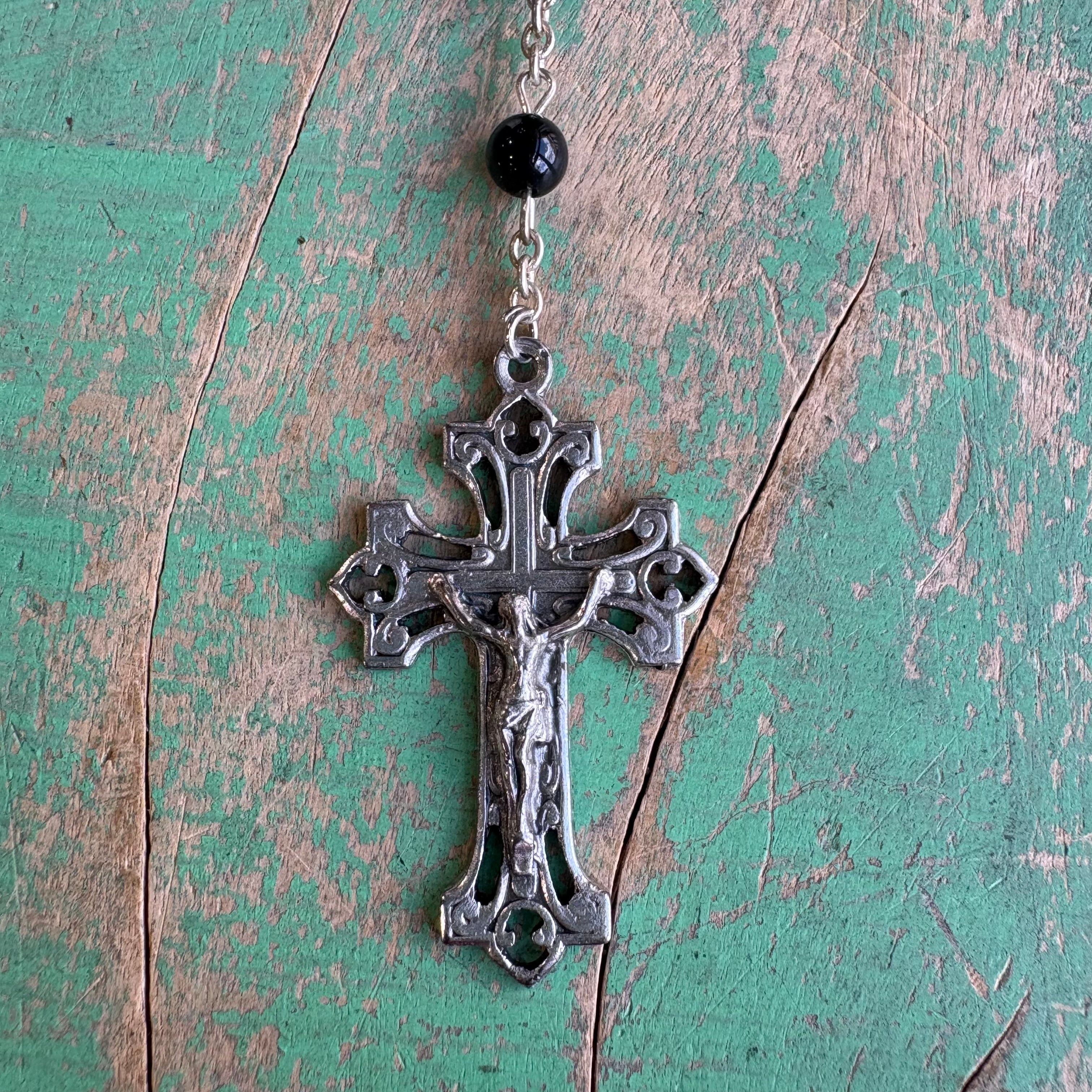 Black Onyx Men's Rosary