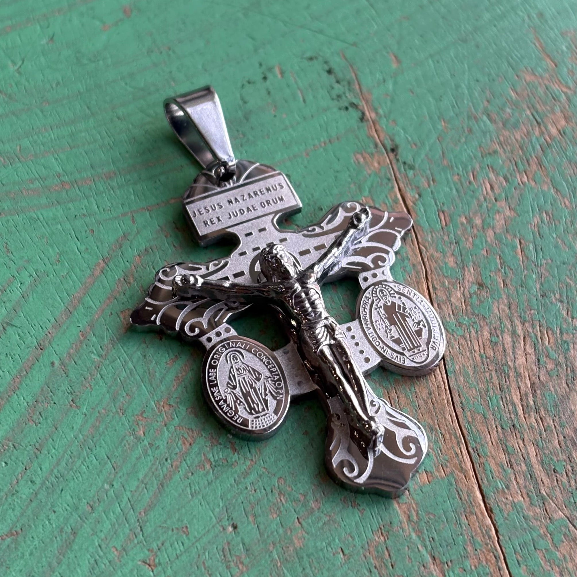 Stainless Steel Pardon Crucifix