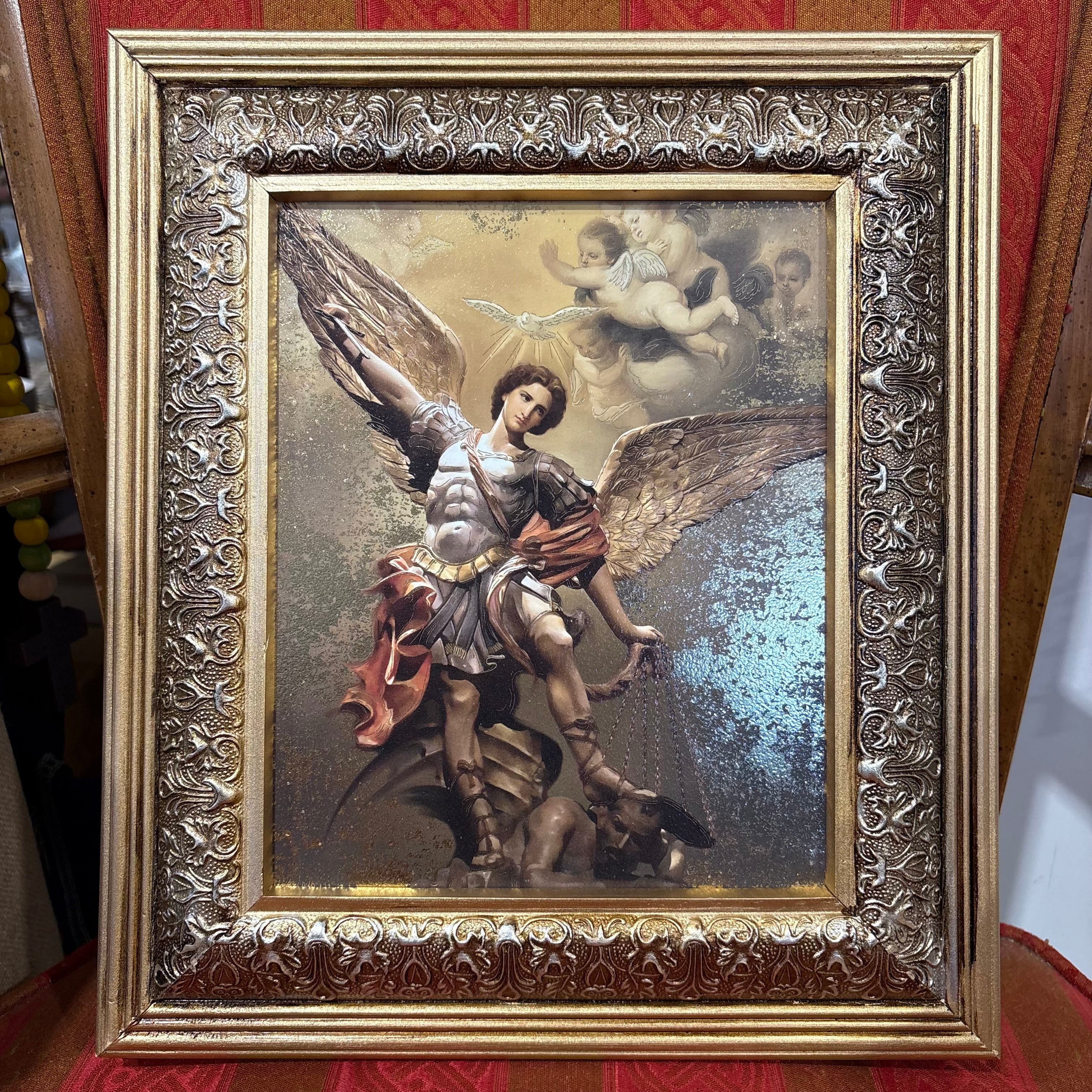 Framed 14.5" X 12.5" St Michael Image