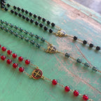 Glass Bead St Benedict Rosary