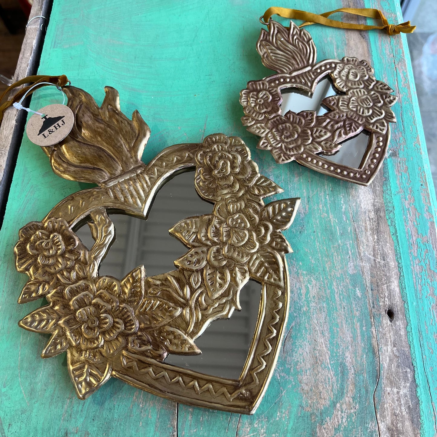 Discontinued Tin Immaculate Heart of Mary Mirror