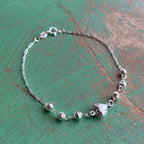 Sterling Silver Puffy Heart Bracelet