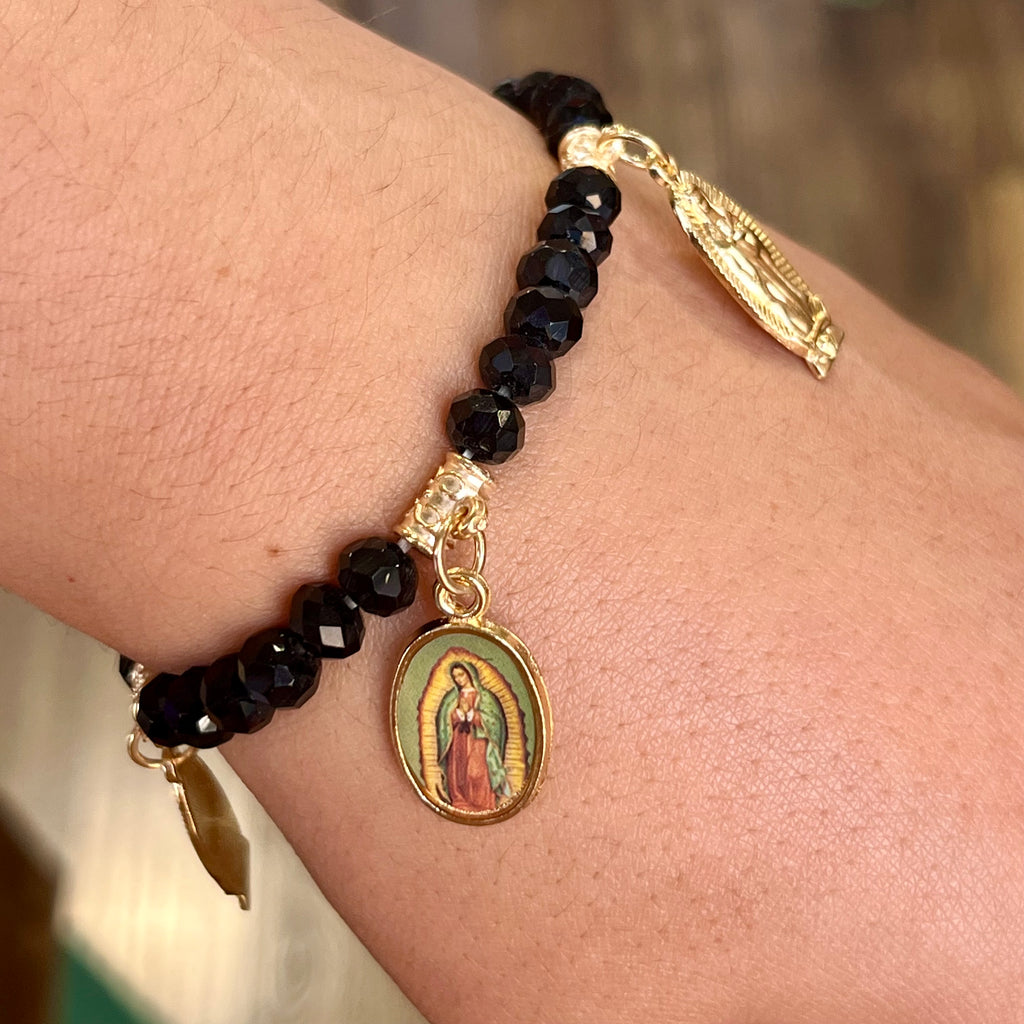 Black OLG Charm Bracelet