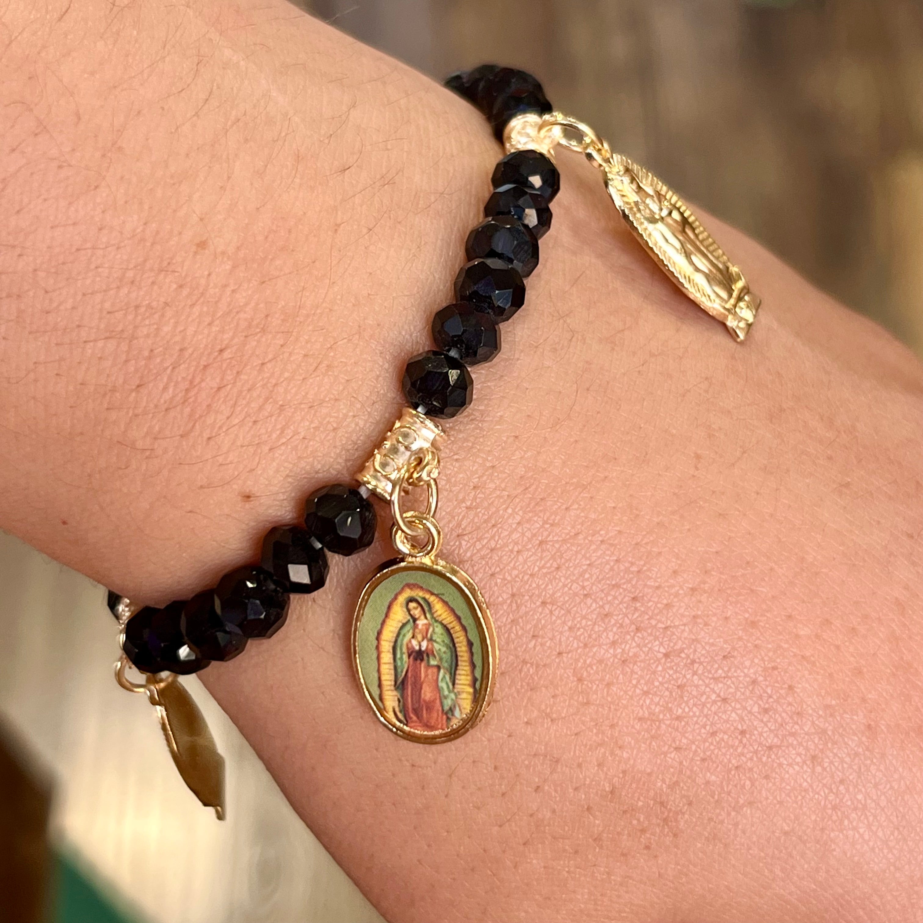 Black OLG Charm Bracelet