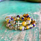 Purple and Gold Faith Bracelet