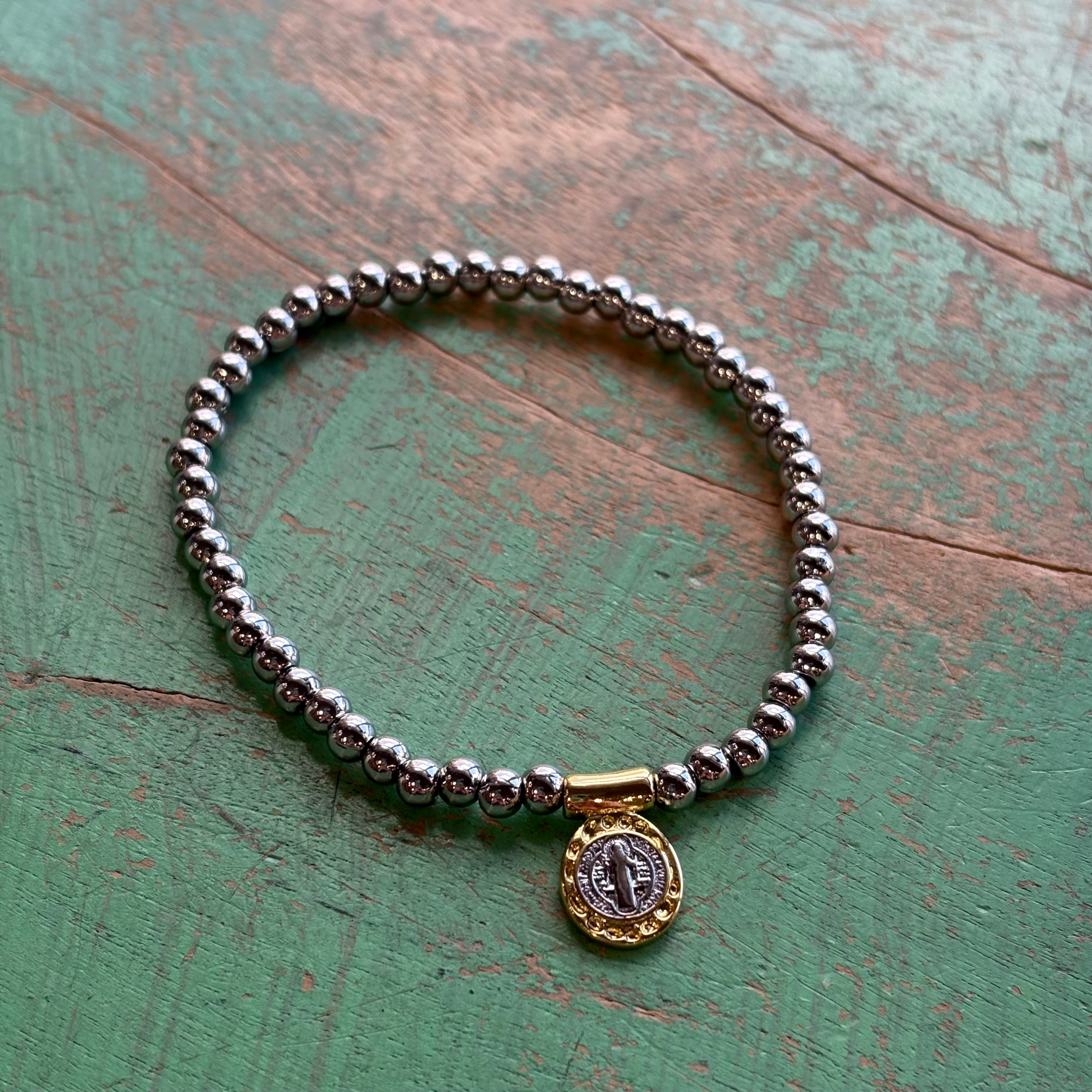 Catholic Medal Stretch Bracelet