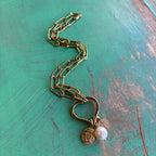 Pearl Of Wisdom Paperclip Chain Necklace