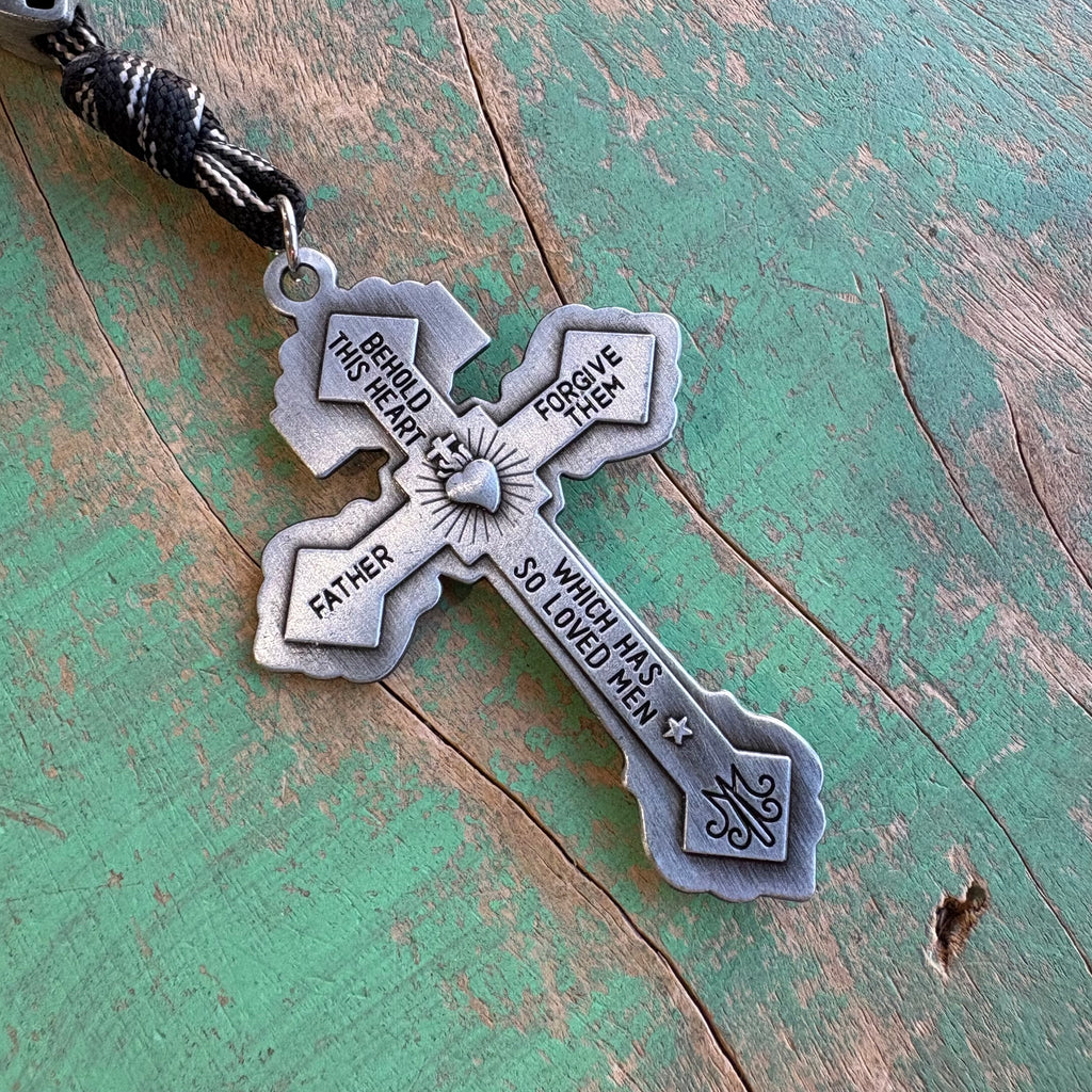 St Michael Pardon Cross Paracord Rosary