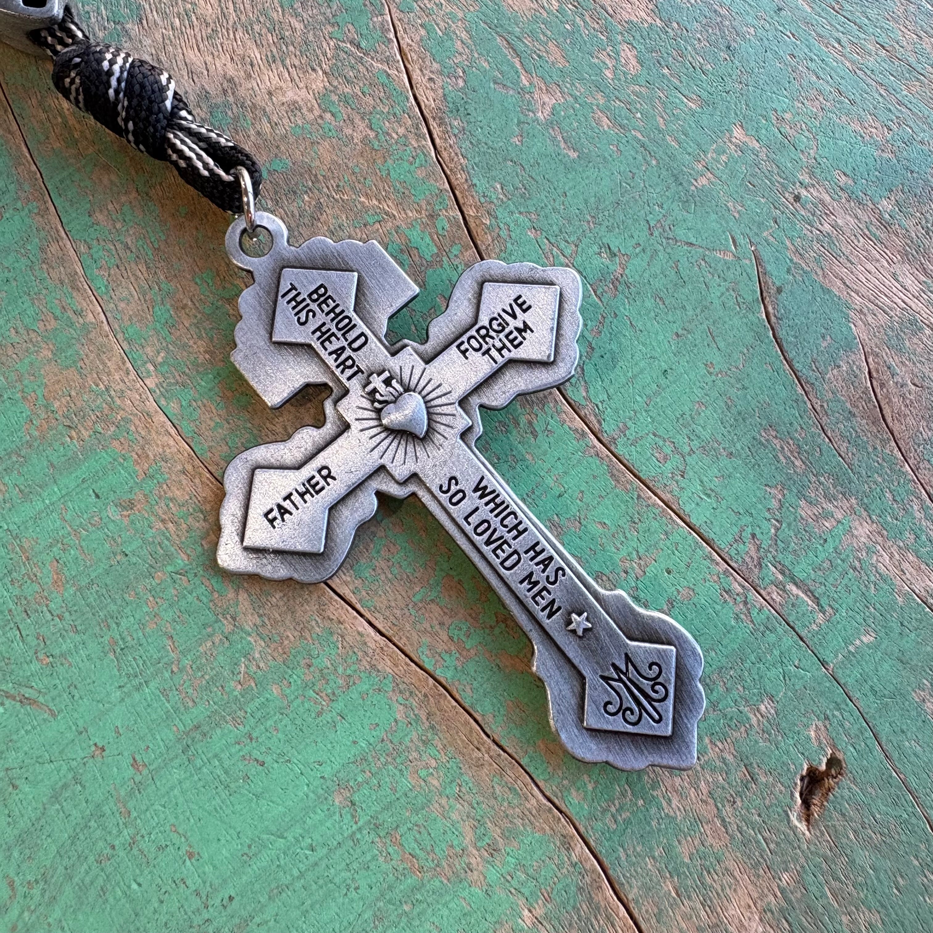 St Michael Pardon Cross Paracord Rosary
