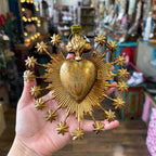 Flaming Stars 6" Sacred Heart Box