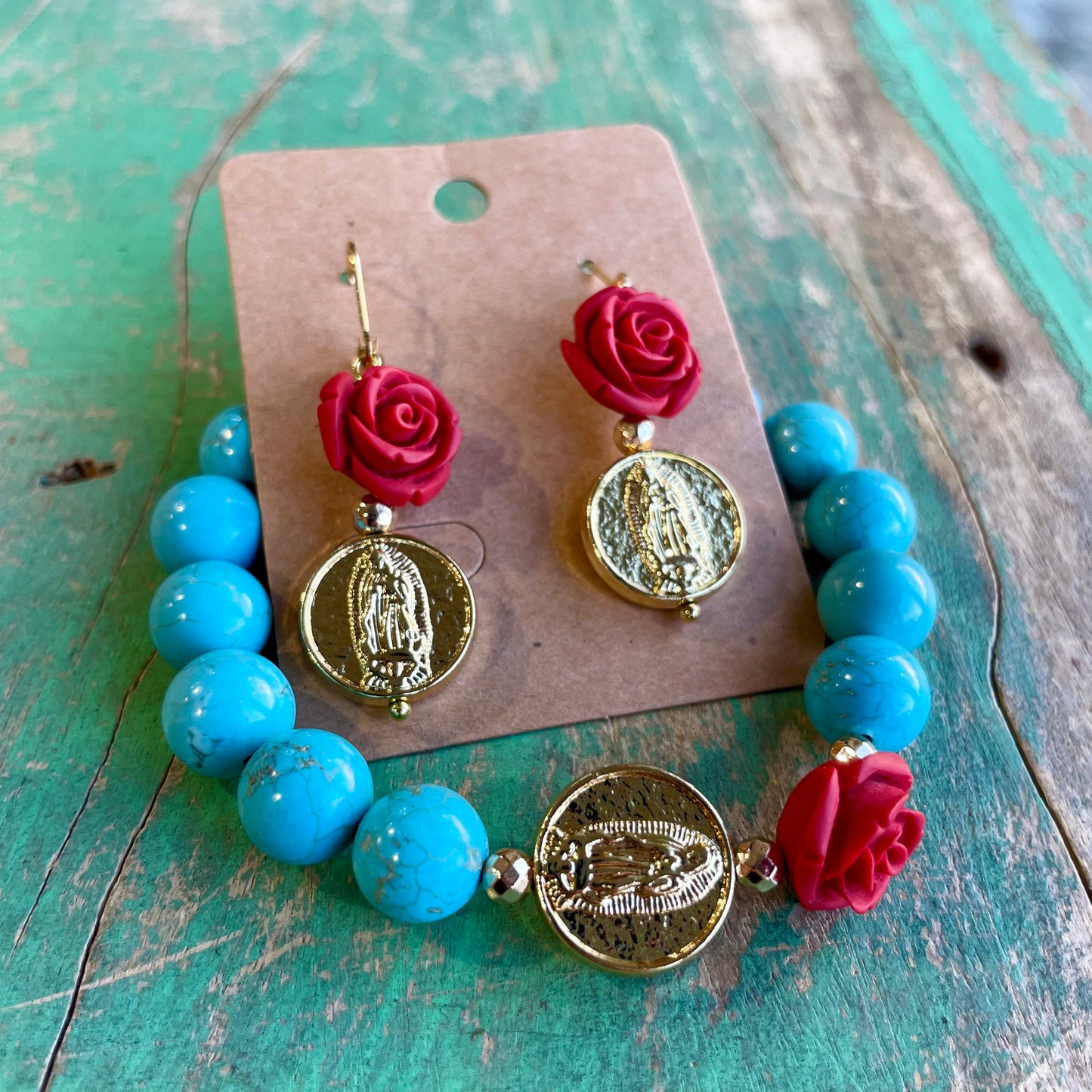 Mystic Rose Bracelet or Earrings