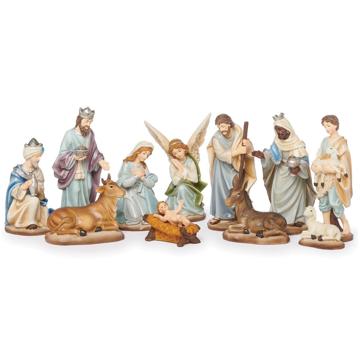 Soft Blues 11 Piece Nativity