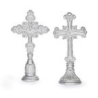 12" Standing Silver Cross