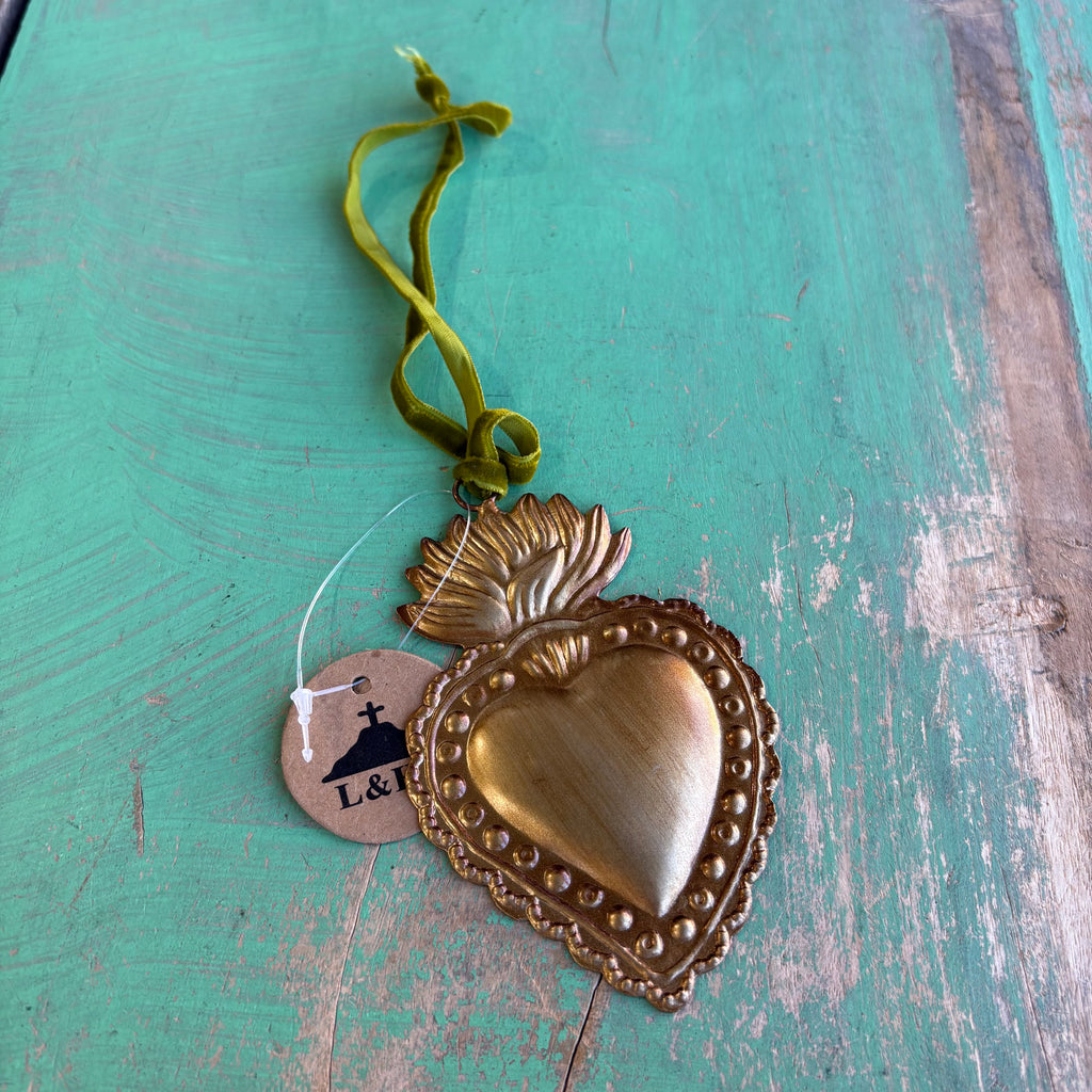 Small Dots Sacred Heart Ornament