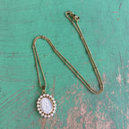 Mother of Pearl Halo Necklace