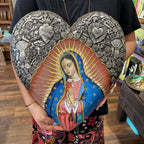 XL Hand Painted OLG Milagros Heart