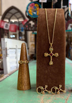 Rose Bloom Red Heart Cross Collection