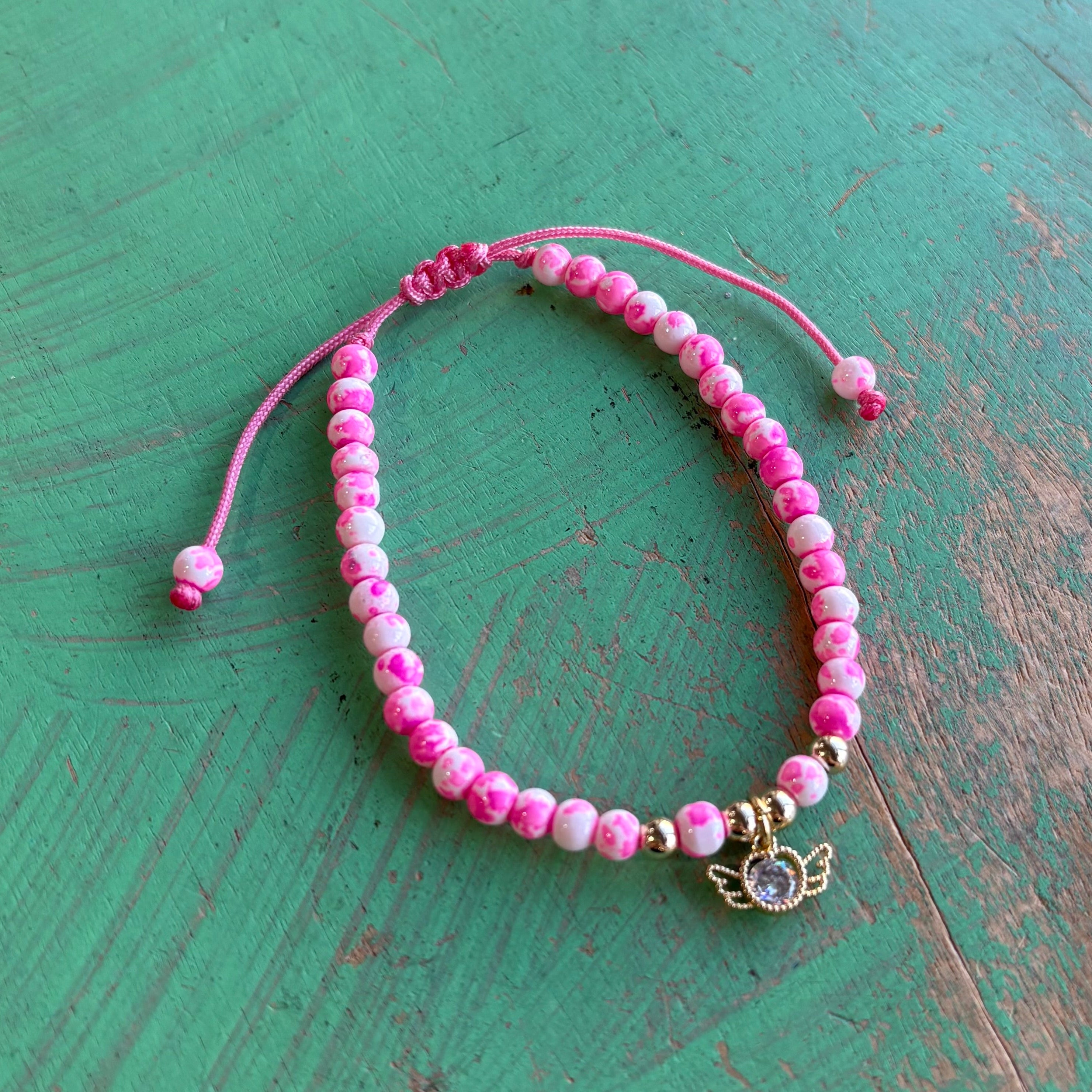 Pink Angel Adjustable Bracelet