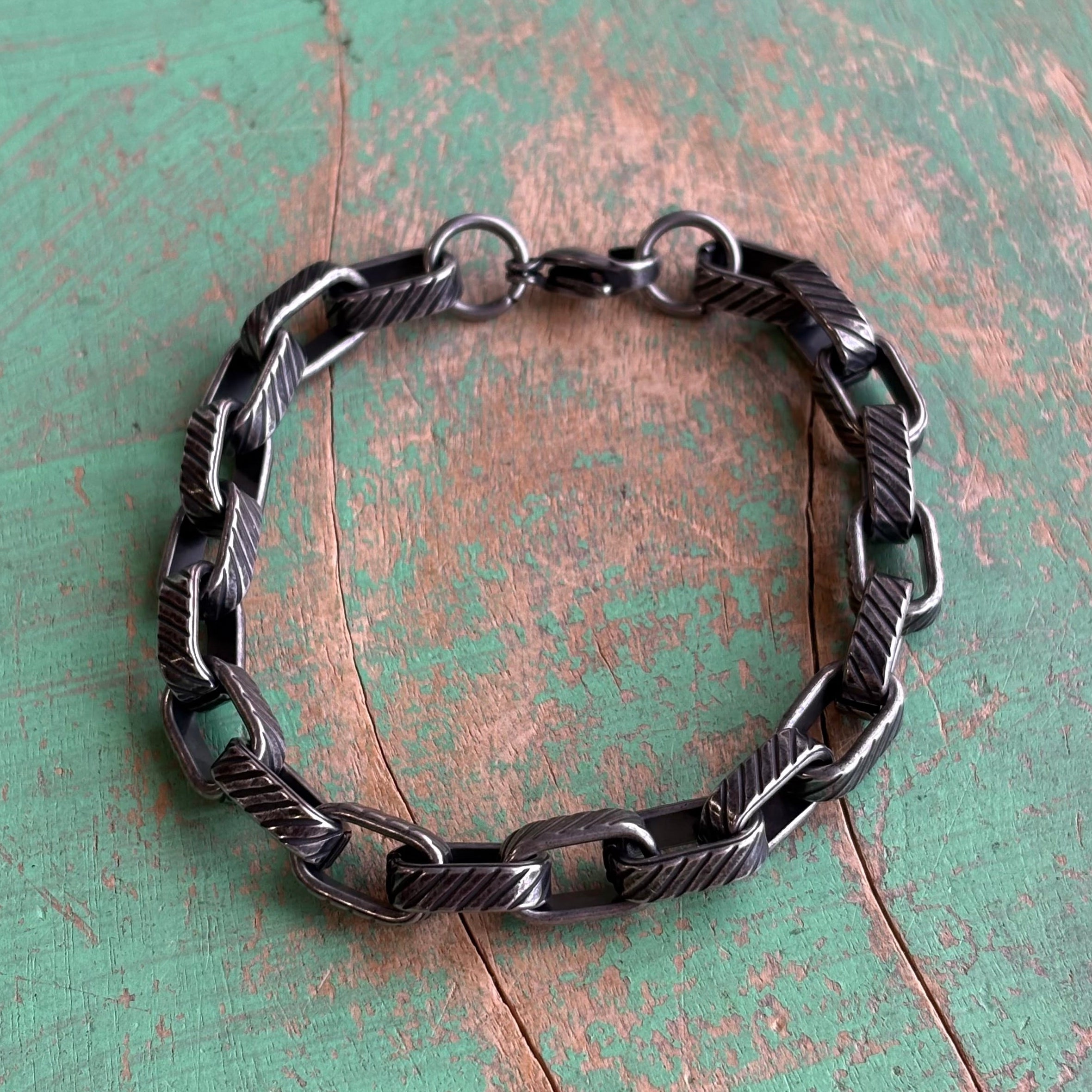 Oxidized Cable Chain Bracelet