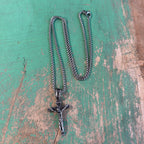 Silver Stainless Steel Crucifix Necklace